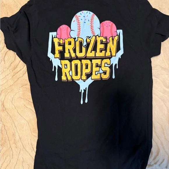 Pair of Lightly used Black and White Baseball Lifestyle 101 Graphic Tees - Picture 5 of 7